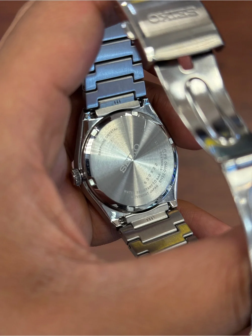 Seiko Silver and Black Stainless Steel  Men's Essentials  39mm Watch
